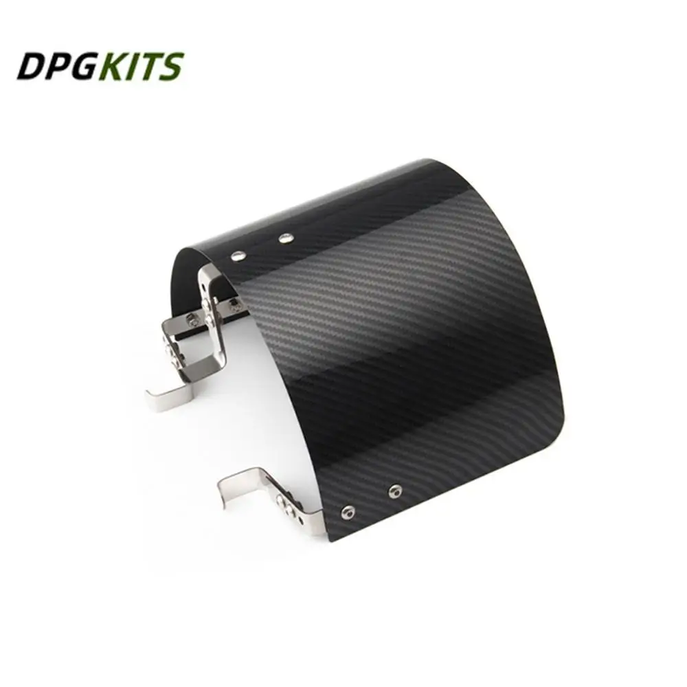 

Universal Air Intake Filter Cover Heat Shield Stainless Steel Carbon Fiber Cover For 2.5-3.5" Cone Filter