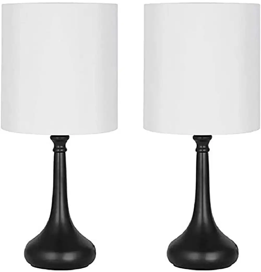 

Black Modern Metal Table Lamp, Set of 2