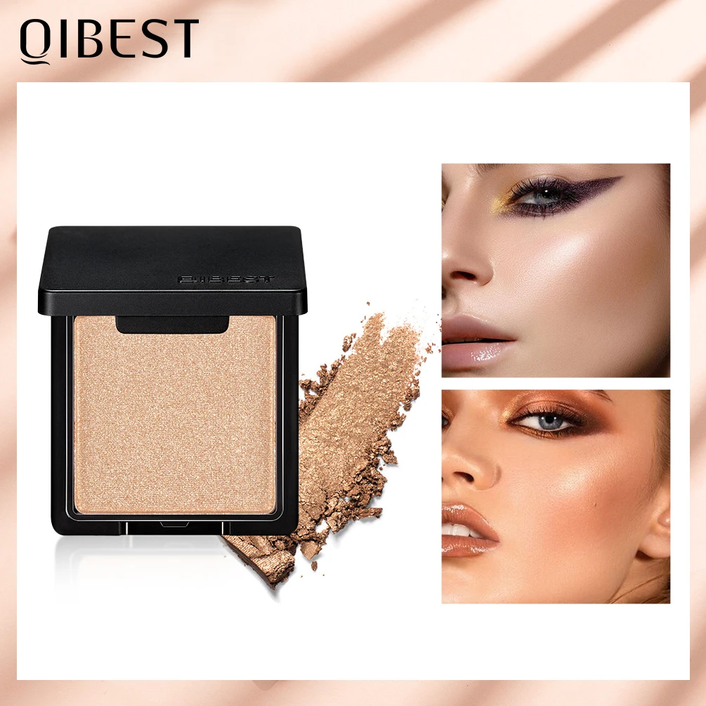 

QIBEST Highlighter Bronzer Palette Face Makeup Contour Glow Long Lasting Shimmer Illuminator Highlighter Powder Shining Cosmetic