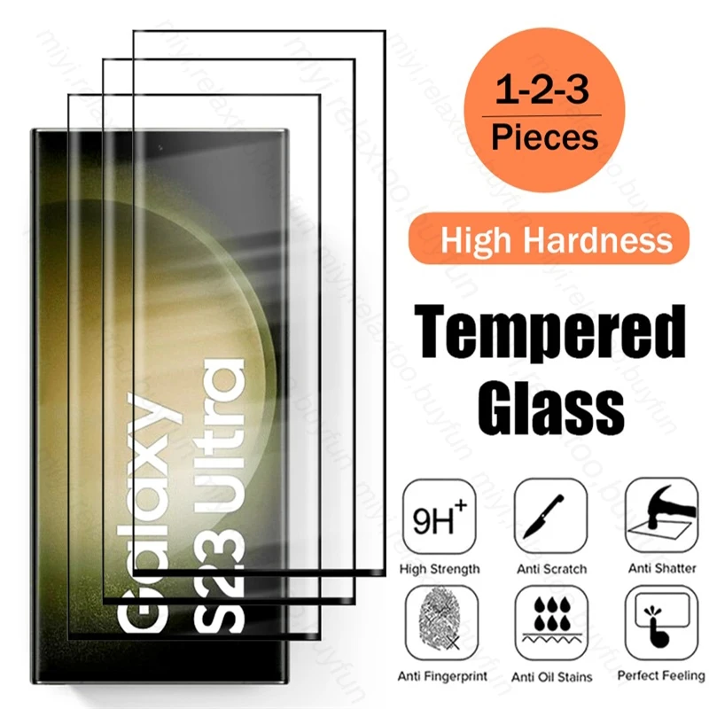

Изогнутое закаленное стекло 9D для Samsung Galaxy S23 Ultra 5G Samung Samsun S 23 Plus S23Ultra S23 + Защитная пленка 9H для экрана, 1-3 шт.