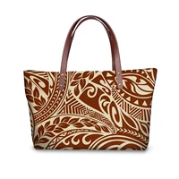 samoan tribal style print tote bags exquisite woman large capacity bag beach travel storage%c2%a0for girl friend gift handbag