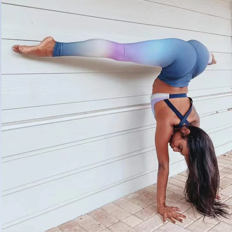 

Gradient Yoga Pants High Waist Pantalones De Mujer Jogger Pants Women Leguins Deportivos Fitness Gym Wear Compression Leggings