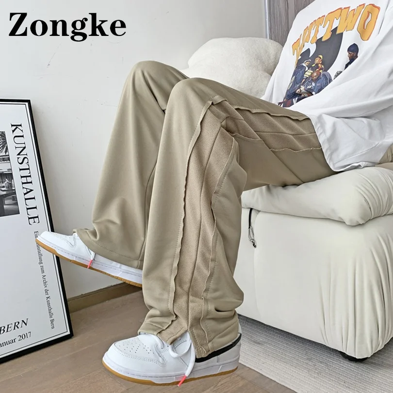 

Zongke Work Clothes Men Pants Khaki Chinese Size 3XL Sweat Pants For Men Fashion Baggy Clothes 2022 Spring New Arrivals