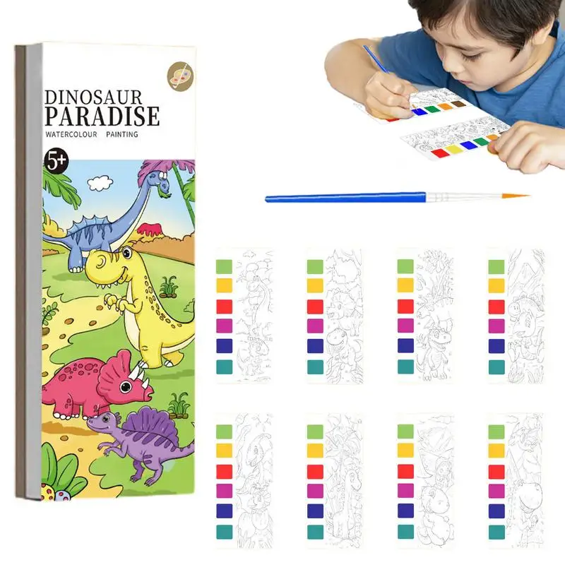 Карманная книга для рисования акварелью 12 страниц с ручкой многофункциональная