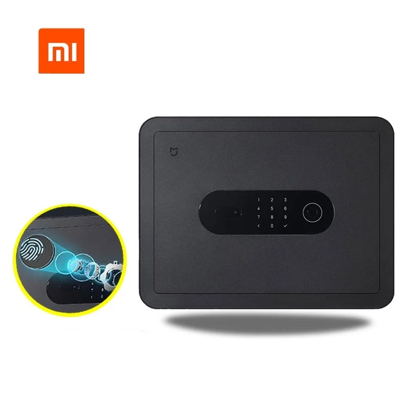 

Xiaomi Mijia Smart Safe Deposit Box 65Mn Anti-Drilling Steel Plate Semiconductor Fingerprint Recognition Work with Mi Home App