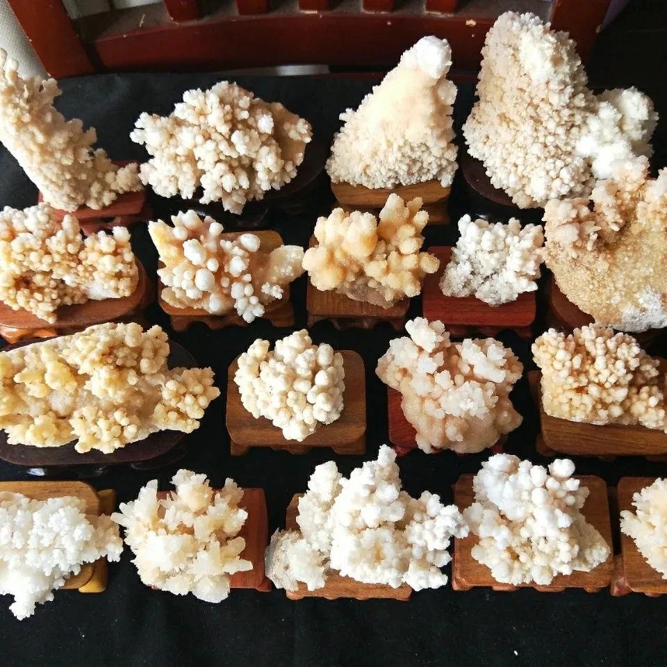 Clearance 1Kg Pure Natural White Crystal Cluster Yellow Stalactite Crystal Stone Strange Stone Crystal Flower Karst Cave Decorat