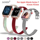 Ремешок тканевый для Apple Watch Series 7 41 мм 45 мм, брезентовый браслет для Apple Watch SE 6 5 4 3 40 мм 44 мм 38 мм 42 мм