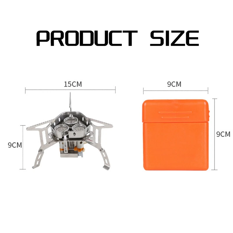 Туристическая газовая горелка для кемпинга 3 головки 5800 Вт