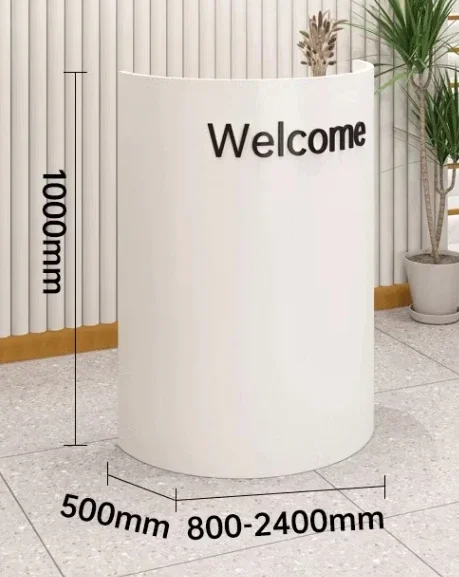 Маленькая современная стойка регистрации офис ресторан кабинет белая касса