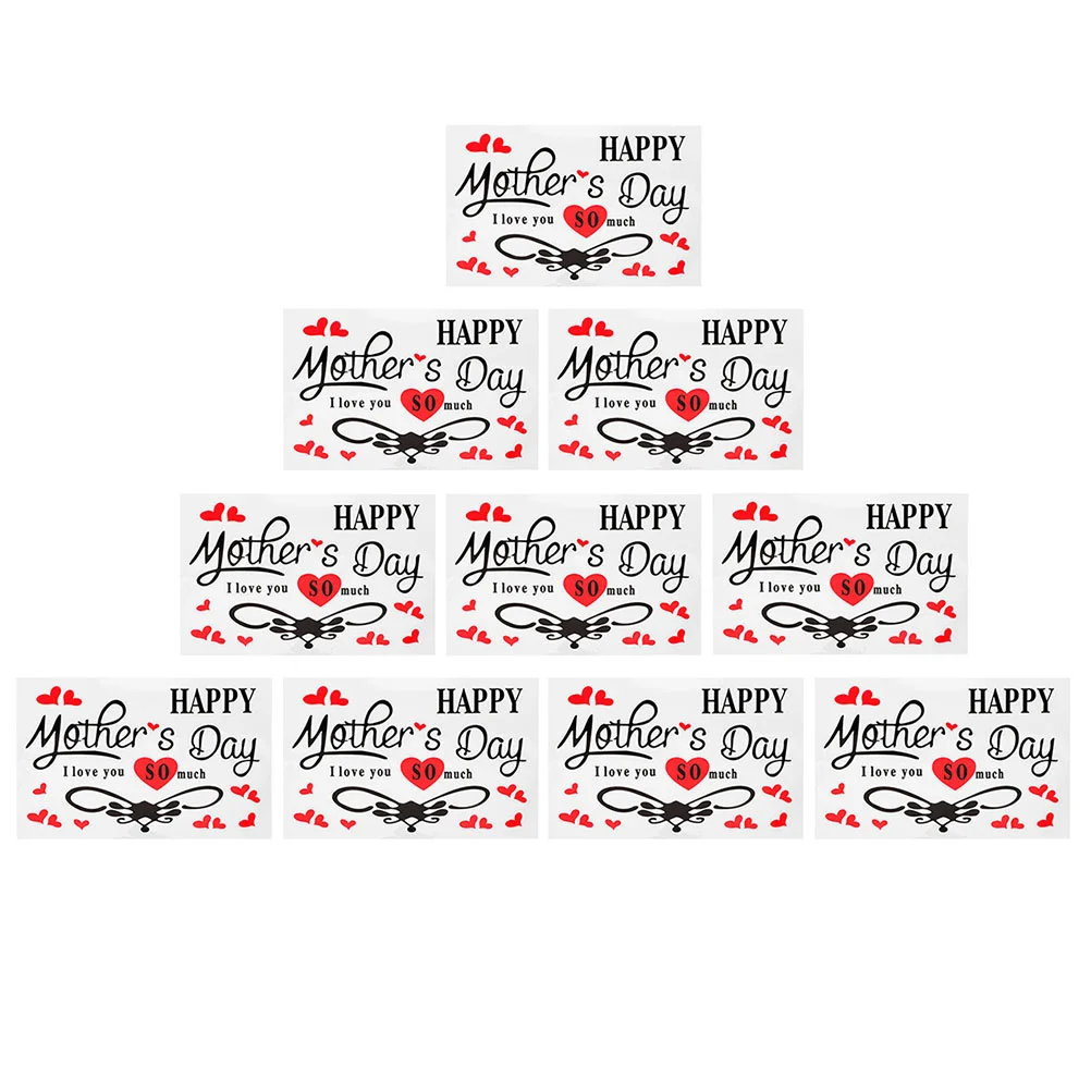 

10 Pcs Balloon Sticker Decor Mother Day Party Supplies Letter Ornament Letters Stickers Present Decals