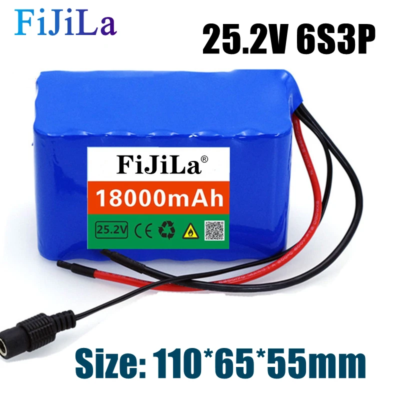 24V 18ah 6s3p 18650 25.2 V 18000 MAH electric bicycle moped lithium ion battery pack + charger |