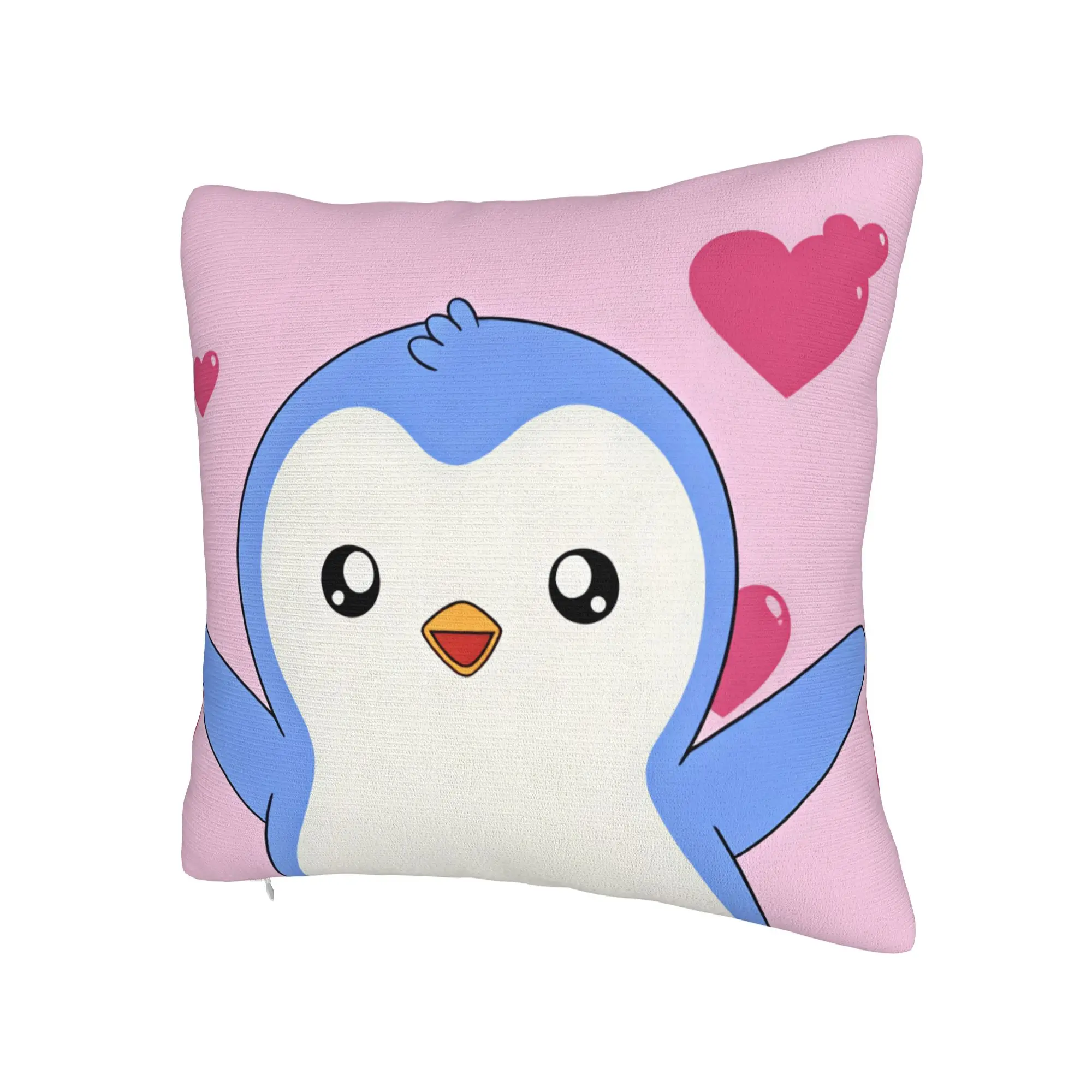 Фото Наволочка P-Pudgy Penguin, оригинальная наволочка для стула, дивана, домашнего декора, квадратная наволочка, идея для подарка №3