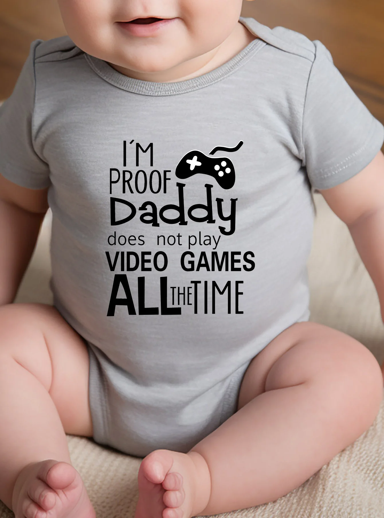 Хлопковое Боди Унисекс Для Малышей — Комбинезон С Короткими Рукавами