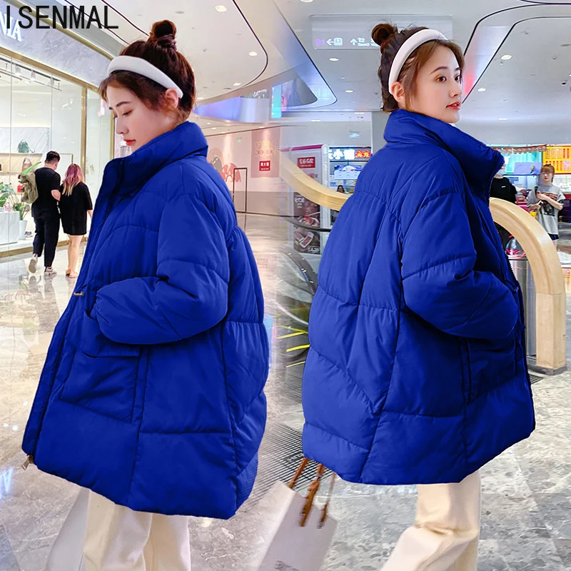New Winter Jacket Women Parkas Casual Overcoat Stand Collar Female Jacket Cotton Padded Parka Oversize Loose Outwear