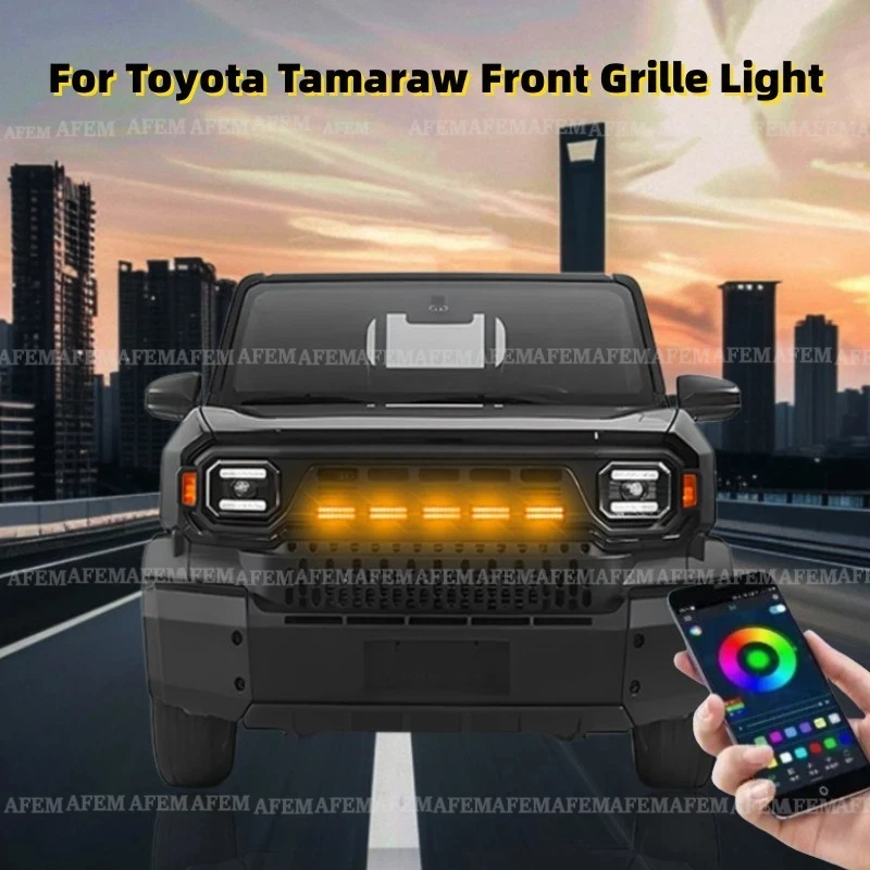 Фото Светодиодная подсветка передней решетки для Toyota Tamaraw, дневные ходовые огни, лампа для колесных арок, для пикапов и внедорожников, 12В №1