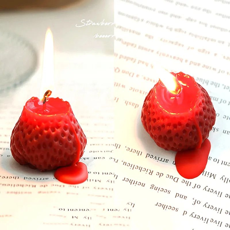 Декоративные Ароматические свечи в виде клубники ароматические из соевого воска