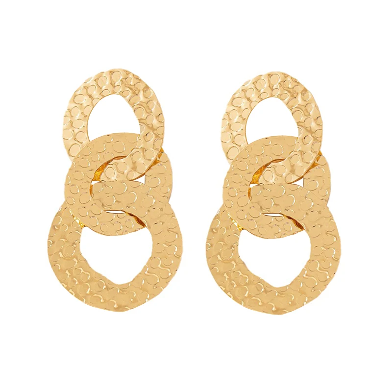 Большие металлические серьги-подвески в виде колец для женщин стиле панк новый