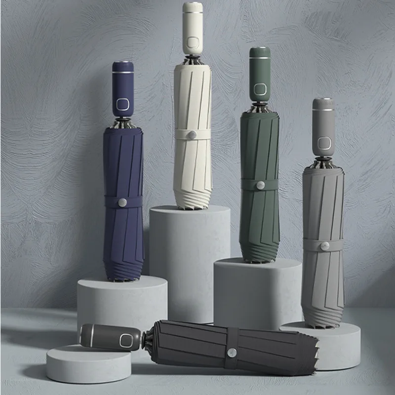 

Полностью автоматический зонтик заднего вида, очень прочный большой складной зонтик, Женский высококачественный автомобиль, большой зонтик от дождя и блеска