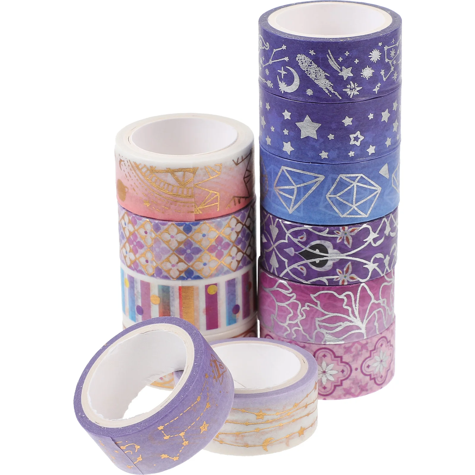 

12 Rolls Glue Tape Scrapbooking Supplies Thin Washi Water Cup Journal Kawaii Decor