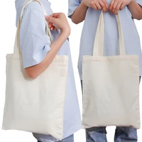 convenient pure color large capacity shopping bag eco tote cotton cloth reusable for women man linen simple storage handbag gift