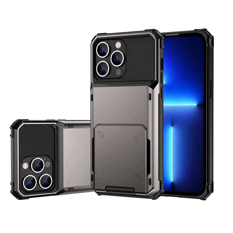 

Suitable for iPhone 14max New Business Phone Case 13promax Armor Flip Card 12pro Scratch Proof Two In One 11 Protection Cover