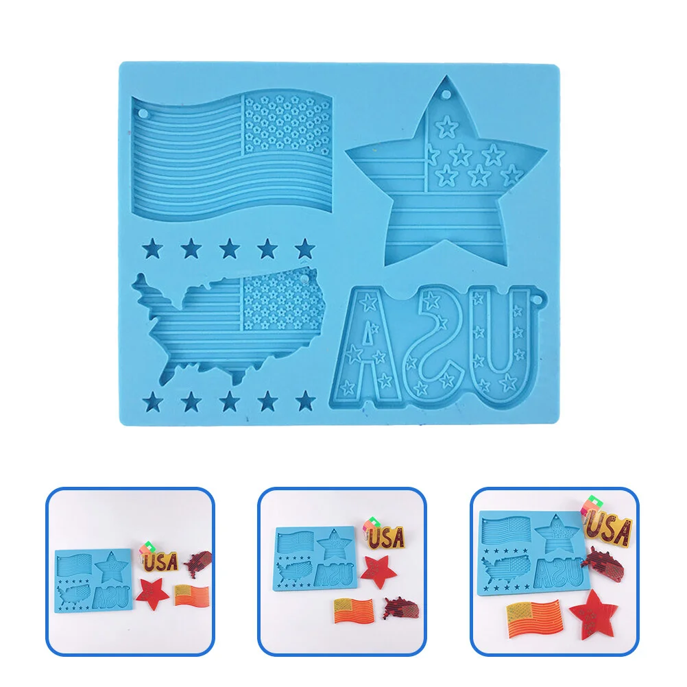 

Силиконовая форма 4 июля, патриотическая звезда, модель «сделай сам», форма для брелка, форма для эпоксидной смолы, памятные сувениры