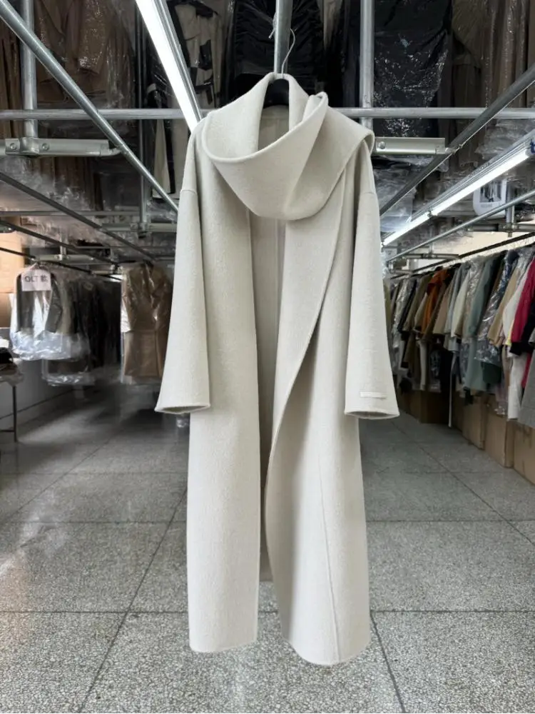 Женское двухстороннее шерстяное пальто