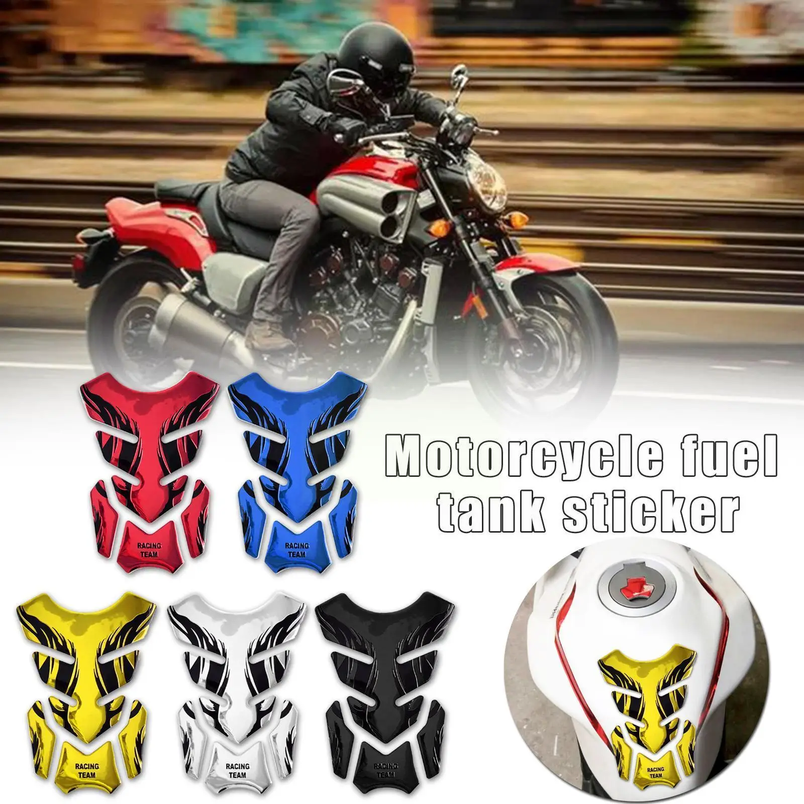 

Наклейка на топливный бак мотоцикла, 3D наклейки на корпус Мотоцикла, наклейка на газ, топливные аксессуары, наклейки на бак мотоцикла, пламя ...