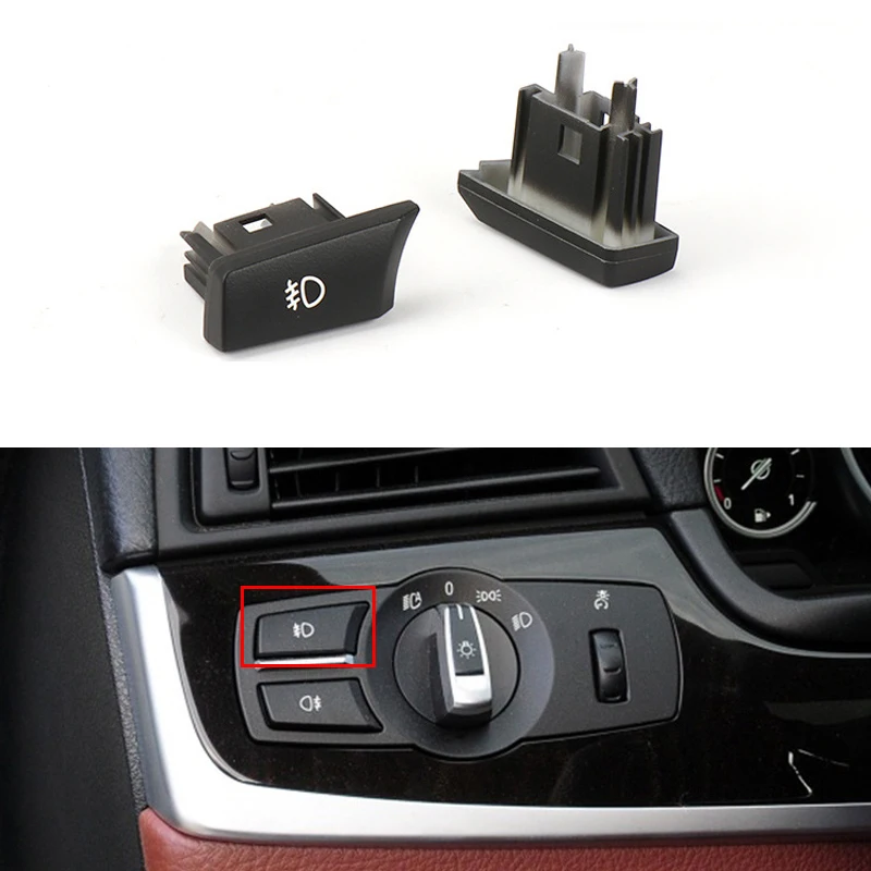 

Car Fog Light Switch Button Headlight Switch Panel Headlight Switch Knob for BMW 5/6/7 Series F02 F06 F07 F18 X3 X4 2008-2017