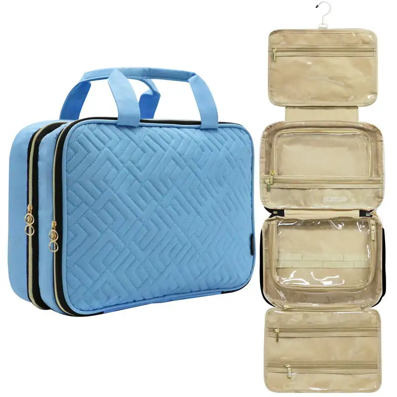 

Toiletry Bag for Women Gift, Large Capacity Travel Toiletry Bag with Hanging Hook Makeup Organizer for Toiletries Accessories, B