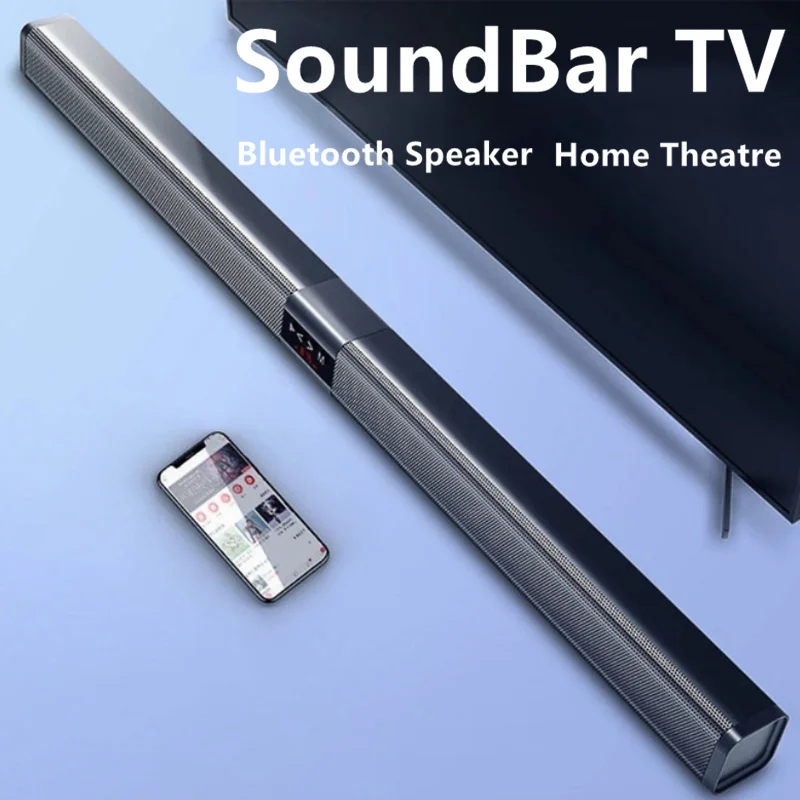 

Top Soundbar TV Home Theater with Subwoofer Wireless Bluetooth 5.0 Speakers 3D Surround Stereo with Optical RCA AUX Remote