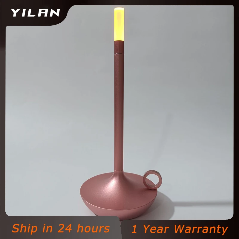 

Nordic Creative Candle Table Lamp Retro Rechargeable Desk Lamp Camping Lamp USB Atmosphere LED Night Light Bedroom High Quality