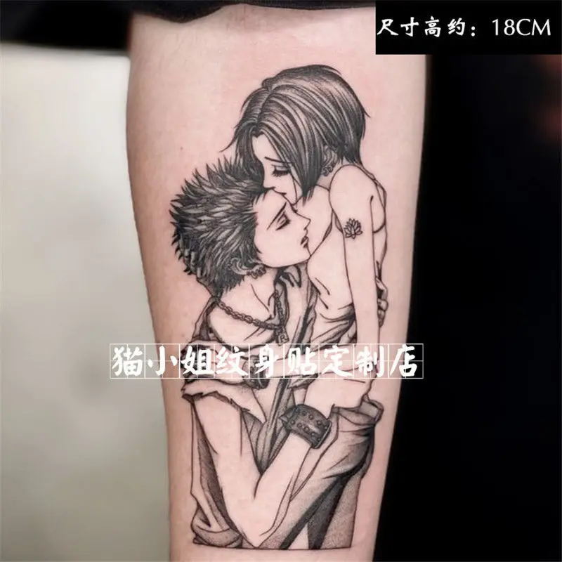 

Anime Lover Tattoo Stickers for Women Man Japanese Cartoon Waterproof Temporary Tattoo Punk Sexy Tattoo Arm Art Fake Tattoo