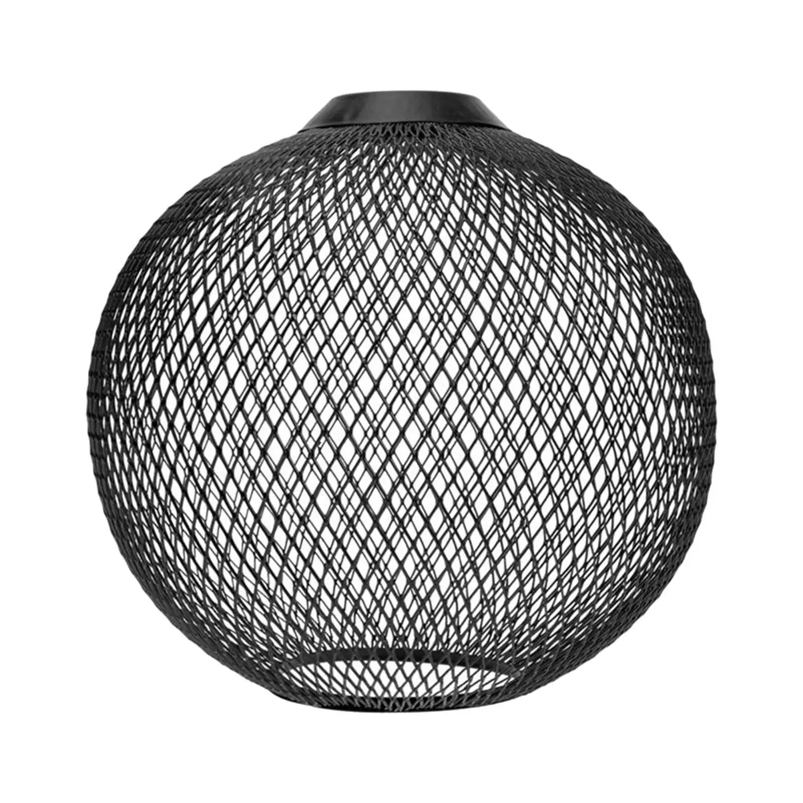 

Metal Pendant Lamp Shade Wrought Iron Wire Lampshade for Cafe Decoration Round