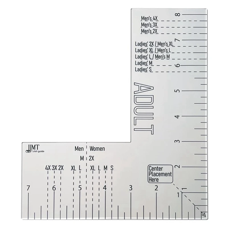 

Left Chest Logo Placement Tool For Heat Press, Acrylic T Shirt Ruler For Adult Size Durable Easy To Use Transparent