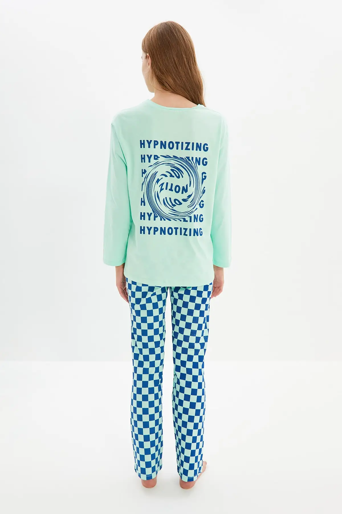 Trendyol Back Printed Knitted Pajamas Set THMAW22PT0076