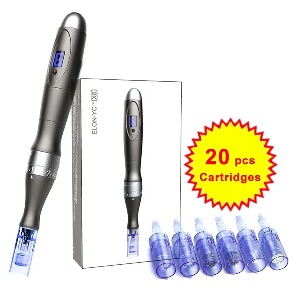 

Derma Pen Wired Professional Microneedling Dr Derma Pen Auto Micro Needle Dermapen with 22pcs Cartridge