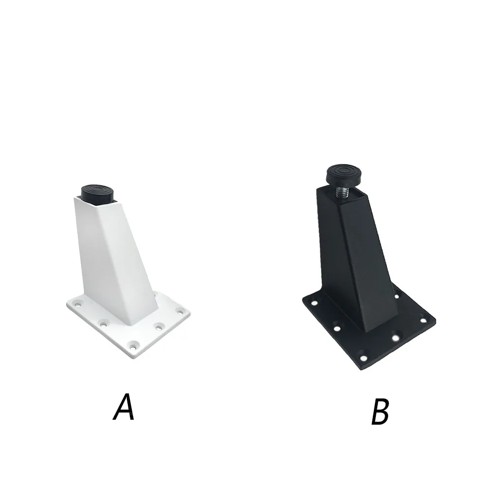

4 Pcs Adjustable Metal Furniture Leg Table TV Cabinet Sofa Feet Cupboard Modern Style Heavy-Duty Support Black