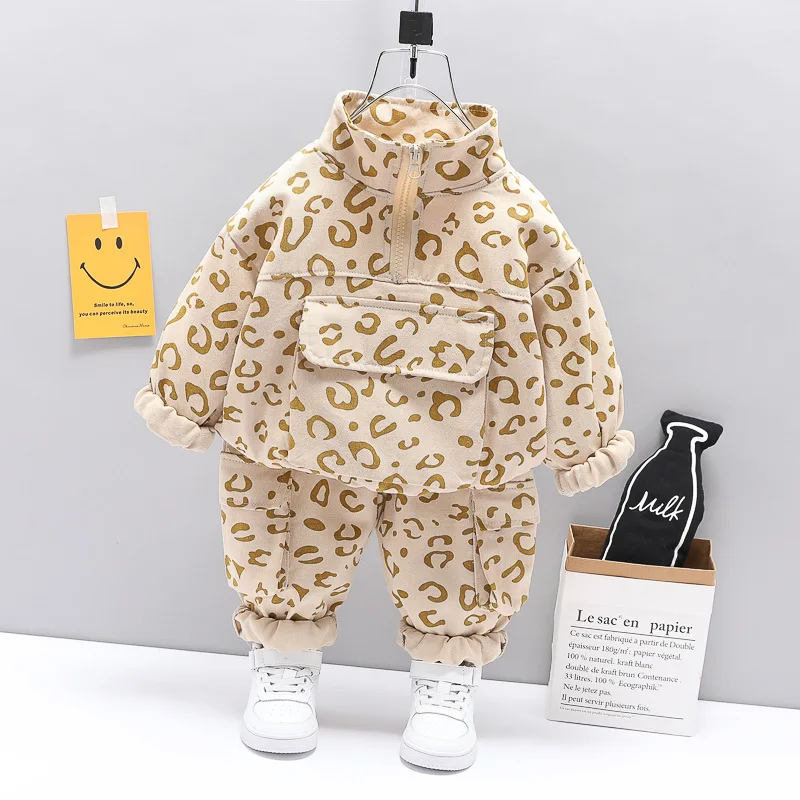 

Children Clothes Autumn Kids Cotton Hoodeis Sets Casual Boy Baby Girls Jacket Pants 2pcs Toddler Fashion Costume Kids Tracksuits