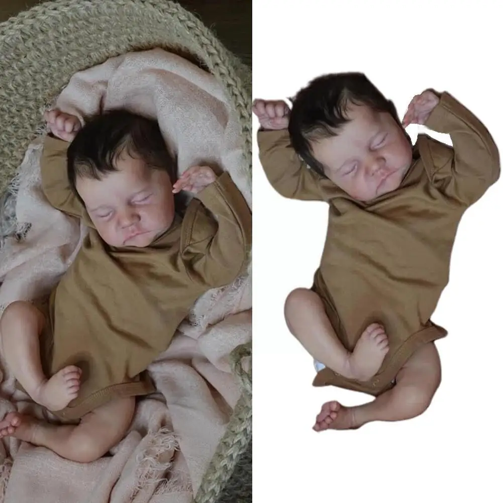 

19-inch Lifelike Rebirth Full Body Silicone High-quality Exquisite New Rebirth Gift Handmade Reborn Holiday Kit B T1l5