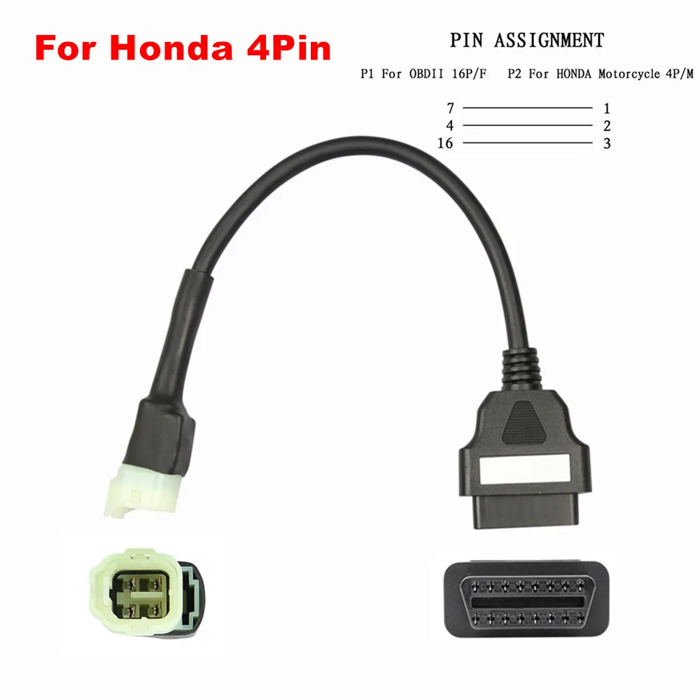 

Разъем OBD2 для мотоцикла YAMAHA/SUZUKI/Kawasaki/HONDA/Delphi/Ducati 3pin 4pin 6pin адаптер 3 4 6 PIN OBD 2 Удлинительный кабель