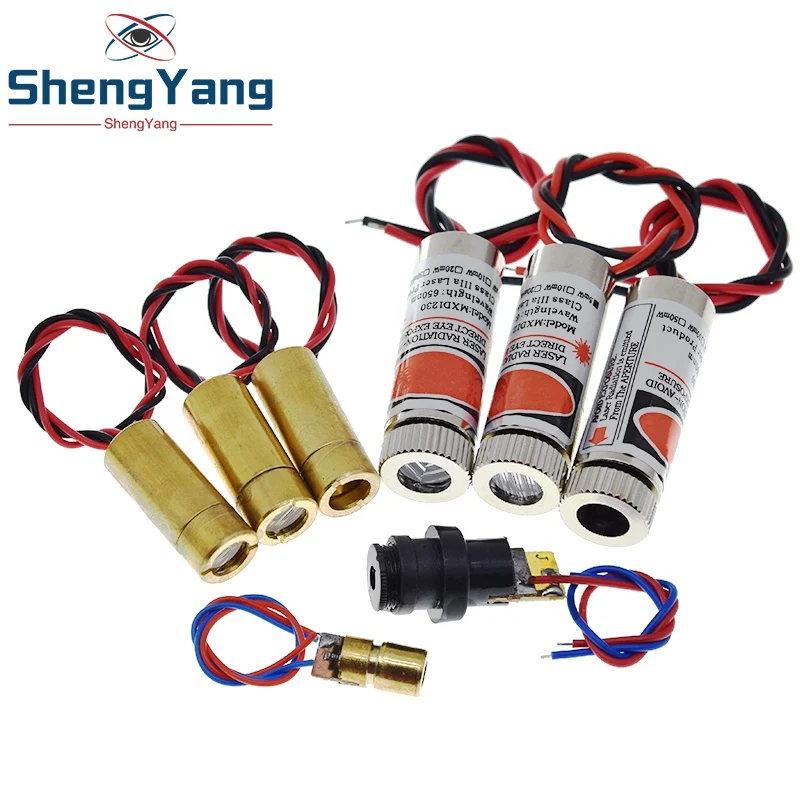 1/3PCS High Quality TZT Red Line Laser Module 5mW 650nm Focus Adjustable Laser Head 5V Industrial Grade P0.05