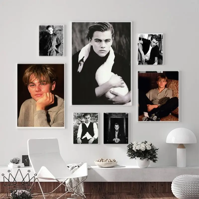 

Leonardo Dicaprio Portrait Poster Movie Star Actor Canvas Painting Modern Photography Picture On Wall Home Decor Living Room
