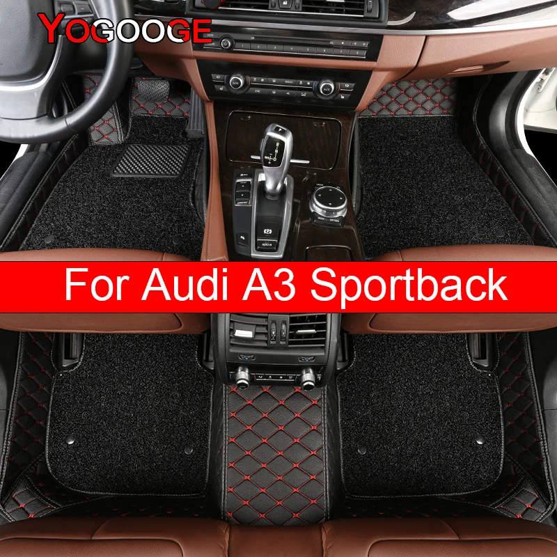 

YOGOOGE Car Floor Mats For Audi A3 Sportback Foot Coche Accessories Auto Carpets