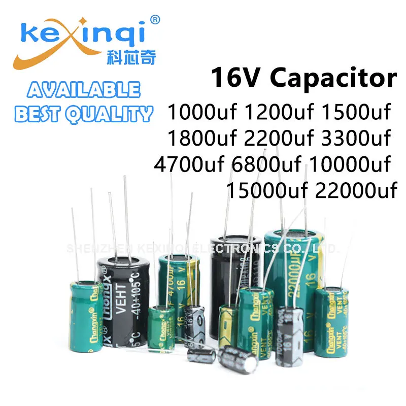 

1-10pcs 16V DIP Aluminum Electrolytic Capacitor 1000uf 1200uf 1500uf 1800uf 2200uf 3300uf 4700uf 6800uf 10000uf 15000uf 22000uf