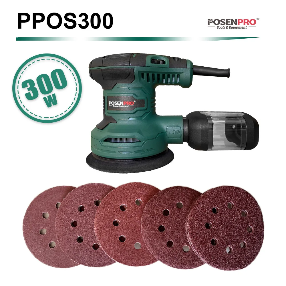 Электрическая шлифовальная машина 300 Вт произвольная орбитальная полировальная
