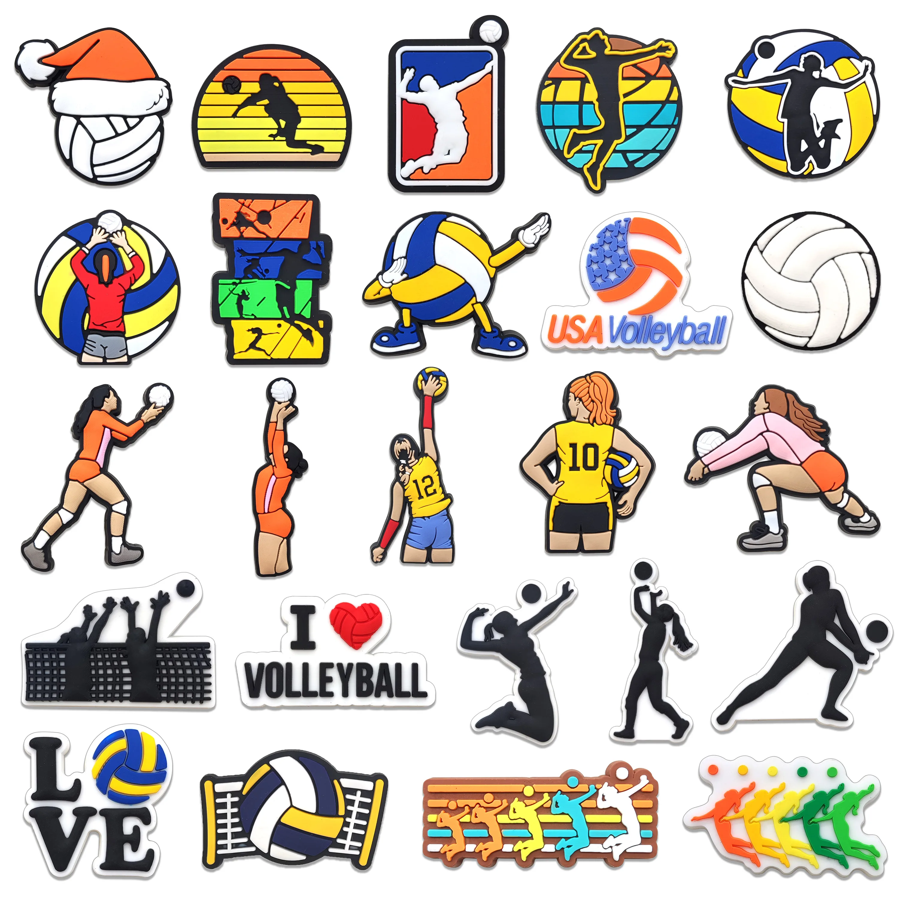 1 шт. подвески для обуви волейбола игрок 10 12 аксессуары булавки деревянных сабо