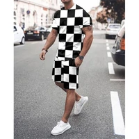 3d printing t shirt tracksuit two piece sets oversized mens designer clothes streetwear suit male short sleeve summer outfits