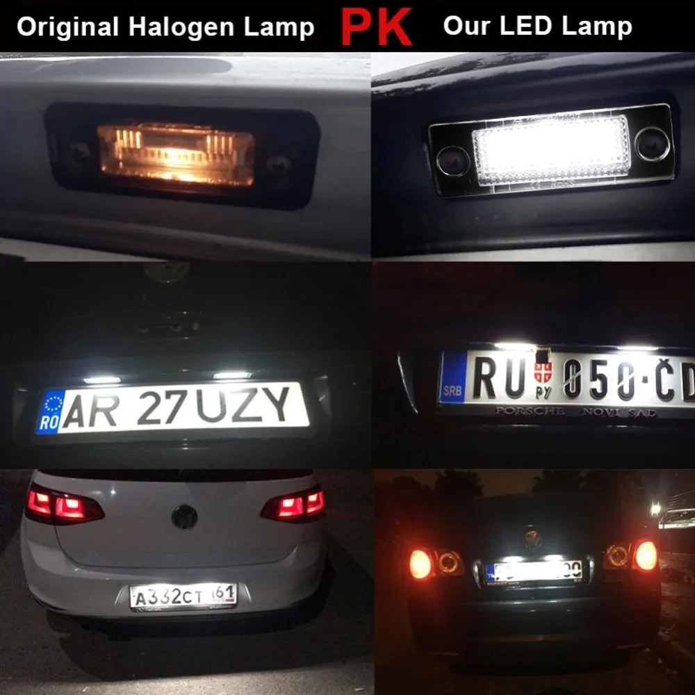 2шт светодиодный светильник номерного знака для VW 3B 5943021   3B 5998026   3B 5998026 VW Passat B6 Caddy Transporter T5 T6 для Golf Touran (art.: 3920ccc98cef3) - 3920ccc98cef3