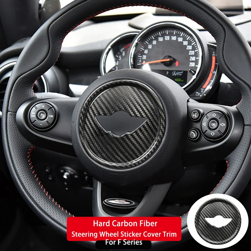 

Жесткое углеродное волокно для Mini Cooper F54 F55 F56 F57 F60 наклейка на Автомобильное рулевое колесо наклейка для Mini Cooper аксессуары интерьер